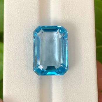18 Ct's Swiss Blue Emerald Cut Topaz