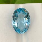17 CT’s Loupe Clean Swiss Blue Oval Cut Topaz