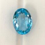 17.5 CT’s Loupe Clean Swiss Blue Oval Cut Topaz