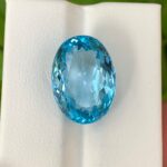 17.5 CT’s Loupe Clean Swiss Blue Oval Cut Topaz