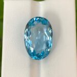 16.5 CT’s Loupe Clean Swiss Blue Oval Cut Topaz