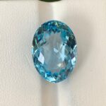 14.5 CT’s Loupe Clean Swiss Blue Oval Cut Topaz