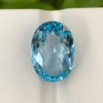 15 CT's Loupe Clean Swiss Blue Oval Cut Topaz