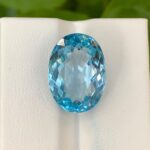 15 CT’s Loupe Clean Swiss Blue Oval Cut Topaz