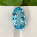 12.5 CT’s Loupe Clean Swiss Blue Oval Cut Topaz