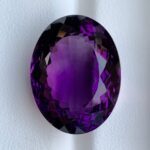 32 Ct's Loupe Clean Oval Cut Purple Amethyst