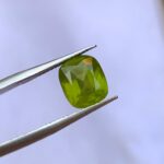 3.10 CT's Green Cushion Cut Peridot