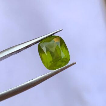 3.10 CT's Green Cushion Cut Peridot, Green Peridot, Cushion Cut Peridot, Green Cushion Peridot, Peridot Gemstone, Green Peridot Gemstone
