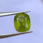 3.10 CT’s Green Cushion Cut Peridot