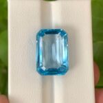 18 Ct’s Swiss Blue Emerald Cut Topaz