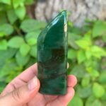 260g AAA Quality Lustrous Green Nephrite Jade Free Form