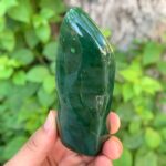 260g AAA Quality Lustrous Green Nephrite Jade Free Form