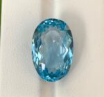 16.5 CT’s Loupe Clean Swiss Blue Oval Cut Topaz