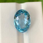 14.5 CT’s Loupe Clean Swiss Blue Oval Cut Topaz