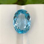 15 CT’s Loupe Clean Swiss Blue Oval Cut Topaz