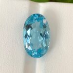12.5 CT’s Loupe Clean Swiss Blue Oval Cut Topaz
