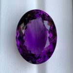 31.5 CT's Loupe Clean Oval Cut Purple Amethyst
