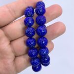 A+++ Quality Natural Craved Lapis Lazuli Beads Bracelet