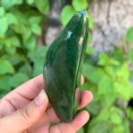 285g AAA Quality Lustrous Green Nephrite Jade Free Form