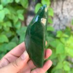 285g AAA Quality Lustrous Green Nephrite Jade Free Form