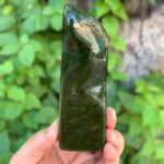 395g Top Quality Lustrous Green Nephrite Jade Free Form