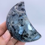 174g Nice Quality Rainbow Grey Larvikite Moon
