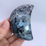174g Nice Quality Rainbow Grey Larvikite Moon