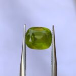 3.10 CT’s Green Cushion Cut Peridot