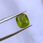 3.10 CT’s Green Cushion Cut Peridot