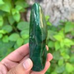 260g AAA Quality Lustrous Green Nephrite Jade Free Form