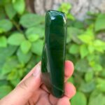 224g AAA Quality Lustrous Green Nephrite Jade Free Form