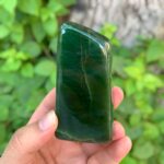 224g AAA Quality Lustrous Green Nephrite Jade Free Form