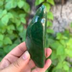 285g AAA Quality Lustrous Green Nephrite Jade Free Form