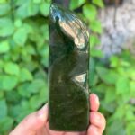 395g Top Quality Lustrous Green Nephrite Jade Free Form