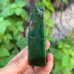300g Best Quality Lustrous Green Nephrite Jade Free Form