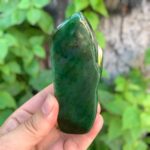 300g Best Quality Lustrous Green Nephrite Jade Free Form