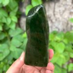 440g Top Quality Green Nephrite Jade Free Form