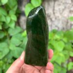 440g Top Quality Green Nephrite Jade Free Form