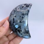 174g Nice Quality Rainbow Grey Larvikite Moon
