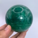 825g Top Quality Emerald Green Fluorite Sphere
