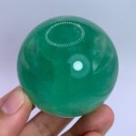 319g Top Quality Emerald Green Fluorite Sphere