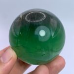 355g Top Quality Emerald Green Fluorite Sphere