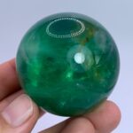 210g Top Quality Emerald Green Fluorite Sphere