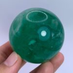 334g Top Quality Emerald Green Fluorite Sphere