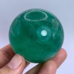 334g Top Quality Emerald Green Fluorite Sphere