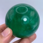 410g Top Quality Emerald Green Fluorite Sphere