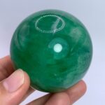410g Top Quality Emerald Green Fluorite Sphere