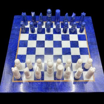 30 Cm Best Quality Lapis Lazuli Chess Board With Pieces, Lapis Chess Board, Blue Lapis Chess Board, Lapis Lazuil, Lapis Blue Chess Board