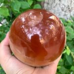 2.1 Kg Best Quality Red Honey Calcite Sphere