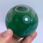 508g Top Quality Emerald Green Fluorite Sphere